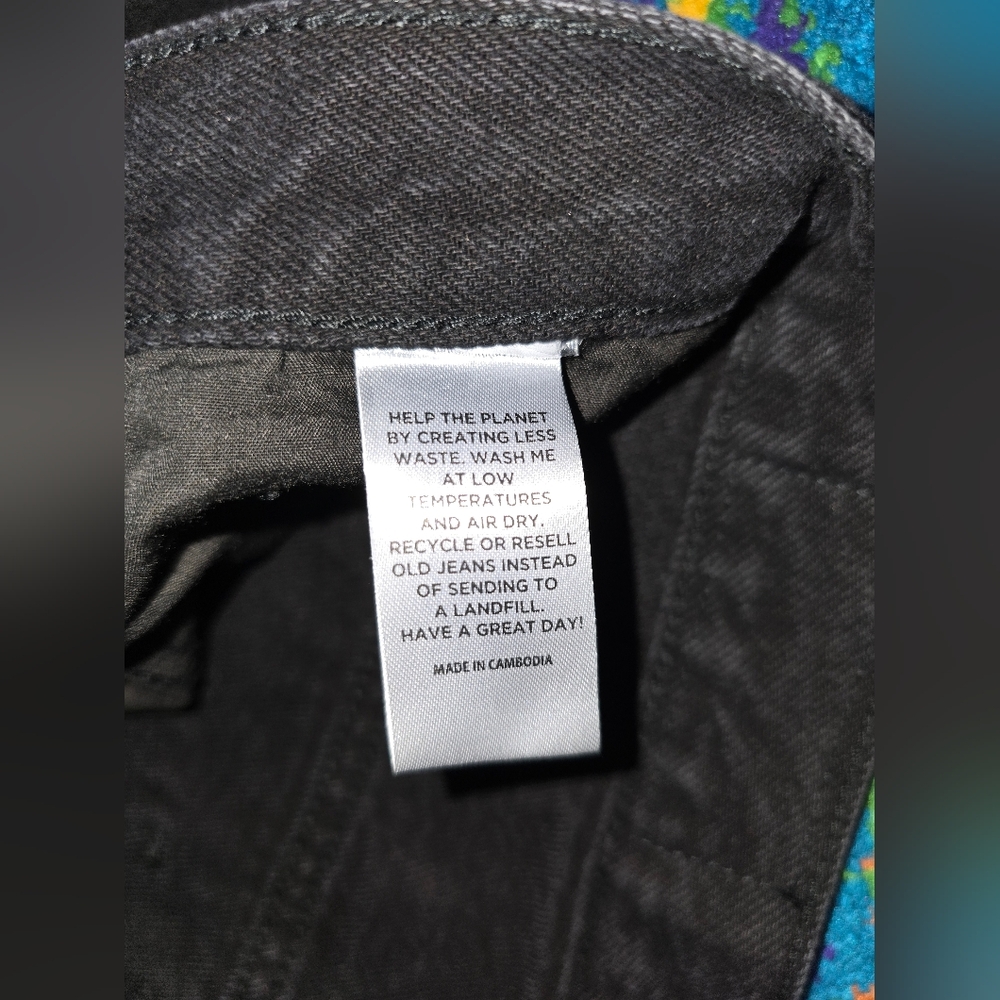NWT PacSun Dad Jeans size 28 black button fly high rise straight relaxed fit. - Picture 6 of 10
